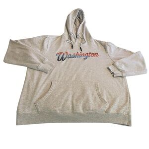 Washington Hoodie Women Large Gray Sweatshirt Pullover Sweater Heavyweight‎ USA